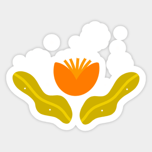 Orange Flowers Sticker